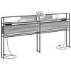 vidaXL Stauraum-Kopfteil mit Regal Grau Sonoma 200 cm Holzwerkstoff