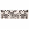 vidaXL K&uuml;chen Teppich Graues Mosaik 150 x 45 cm 100% Polyamid Waschbar