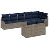 vidaXL Gartensofa-set 8 stk. Grau Poly-Rattan