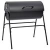 vidaXL Grill mit 2 Grillrosten Schwarz 80x95x90 cm Stahl