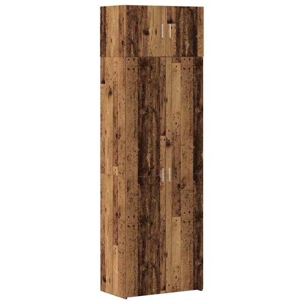 vidaXL Badschrank Altholz 70 x 42,5 x 225 cm Holzwerkstoff