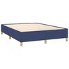 vidaXL Boxspringbett mit Matratze Blau 140x190 cm Stoff