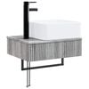 vidaXL Wandmontiertes Waschbecken Grau Sonoma 50 x 41 x 39 cm