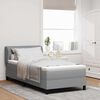 vidaXL Boxspringbett mit Matratze Hellgrau 90 x 200 cm Stoff