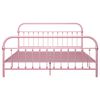 vidaXL Bettgestell Rosa Metall 180x200 cm