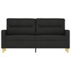 vidaXL 2-Sitzer-Sofa Schwarz 140 cm Stoff