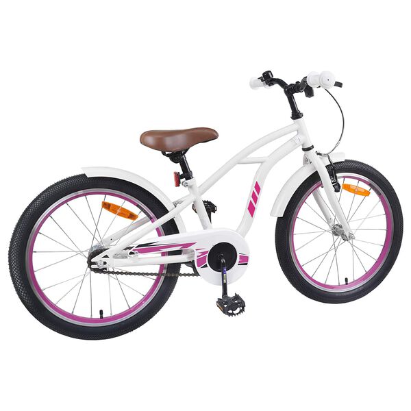 vidaXL Kinderfahrrad 22 Zoll f&uuml;r 7-12 Jahre alt Wei&szlig;