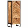 vidaXL Badschrank 40x30x100 cm Massivholz Akazie und Eisen