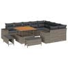 vidaXL Garten-Sofa-Set mit Kissen mit Speicher mit Kissen 12 pcs Grau