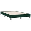 vidaXL Boxspringbett mit Matratze Dunkelgr&uuml;n 120x220 cm Samt