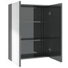vidaXL Bad-Spiegelschrank 60x15x75 cm MDF Gl&auml;nzendes Grau