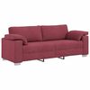 vidaXL Sofa Set 2 pcs Weinrot 219 x 77 x 82 cm Stoff