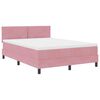 vidaXL Boxspringbett mit Matratze mit Kopfteil Rosa 160 x 200 cm Samt