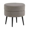 Venture Home Hocker Pot 40x40x40 cm Teddy Schwarz und Grau