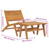 vidaXL Gartenstuhl mit Fu&szlig;ablage Massivholz Teak