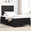 vidaXL Boxspringbett mit Matratze Schwarz 120 x 200 cm Stoff