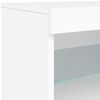 vidaXL Sideboard mit LED-Leuchten Weiß 181,5x37x67 cm