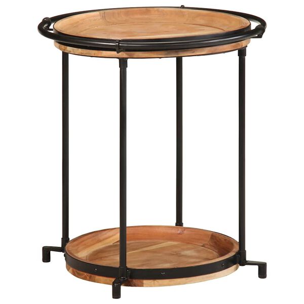 vidaXL Beistelltisch &Oslash;55x60 cm Massivholz Akazie
