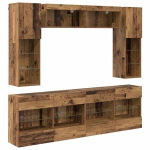 vidaXL TV Wandm&ouml;bel Set 6 Stk. Altholz Holzwerkstoff