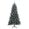 vidaXL K&uuml;nstlicher Weihnachtsbaum Gr&uuml;n 210 cm PVC, Plastik und Stahl