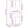 vidaXL Highboard Artisan-Eiche 80 x 33 x 150 cm Holzwerkstoff