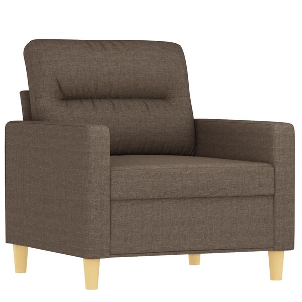 vidaXL Sessel mit Hocker Taupe 60 cm Stoff