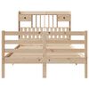 vidaXL Massivholzbett mit Regal ohne Matratze 135x190 cm Kiefernholz