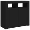 vidaXL Sideboard mit LED-Leuchten Schwarz 80x35x75 cm