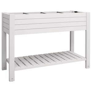 vidaXL Hochbeet Wei&szlig; 110x45x79 cm Polypropylen