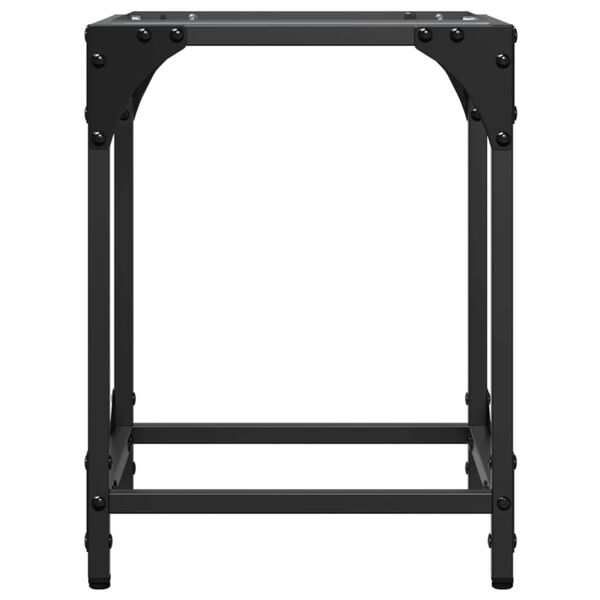 vidaXL Couchtische mit Glasplatte 2 Stk. Transparent 30x30x40 cm Stahl