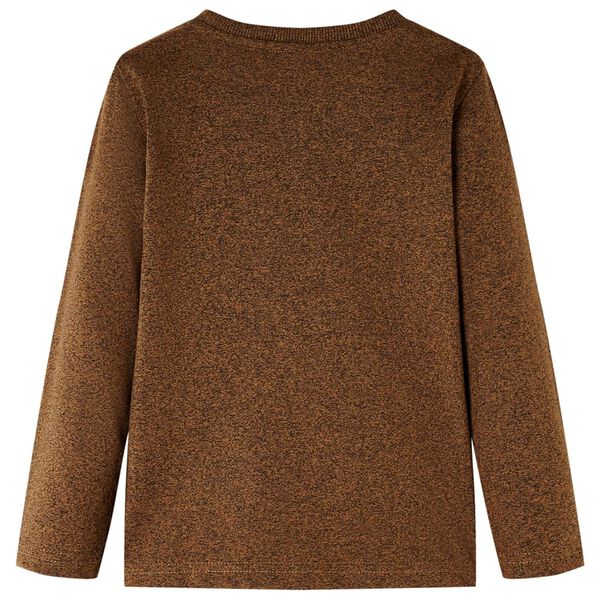 Kinder-Langarmshirt Cognac Melange 104