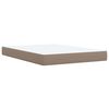 vidaXL Boxspringbett Matratze Cappuccino-Braun 140x190cm Kunstleder