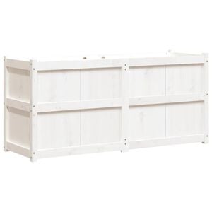 vidaXL Pflanzk&uuml;bel Wei&szlig; 150x50x70 cm Massivholz Kiefer
