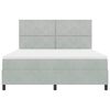 vidaXL Boxspringbett mit Matratze Hellgrau 180 x 200 cm Stoff