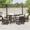 vidaXL Garten Essgruppe 5 pcs Braun Poly-Rattan