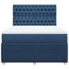 vidaXL Boxspringbett mit Matratze Blau 140x190 cm Stoff