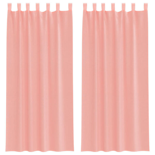 vidaXL Voile Vorhänge mit Stangentaschen 2 Stk. Rosa
