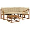vidaXL Outdoor-Sofagarnitur 5 Stk. Natur und Beige