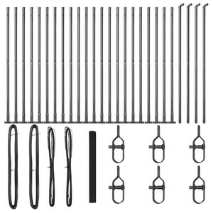 vidaXL Zaunpfosten Grau