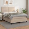 vidaXL Boxspringbett Matratze Cappuccino-Braun 140x200cm Kunstleder