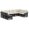 vidaXL Gartensofa-set 9 pcs Schwarz Poly-Rattan
