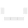 vidaXL TV-Schrankset Wandmontiert 5 pcs Hochglanz Wei&szlig; Holzwerkstoff