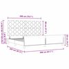 vidaXL Bettgestell mit Kopfteil Creme 200 x 200 cm Stoff