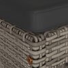 vidaXL Garten-Barhocker mit Kissen 4 Stk. Grau Poly Rattan