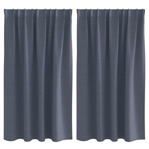 vidaXL Verdunkelungs-Vorh&auml;nge mit Ringen 2 pcs Anthrazit 140 x 140 cm