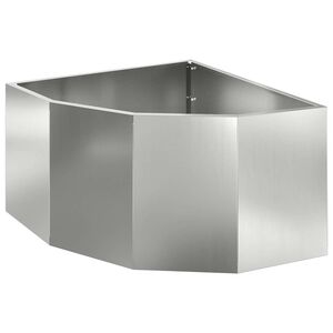 vidaXL Eckpflanzer Silber 60 x 60 x 35 cm Verzinkter Stahl