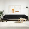 vidaXL Schlafsofa in L-Form Schwarz 275x140x70 cm Stoff