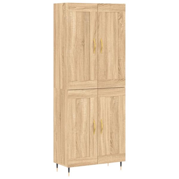 vidaXL Highboard Sonoma-Eiche 69,5x34x180 cm Holzwerkstoff
