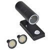 vidaXL LED-Wandleuchte Edelstahl Zylinderform Schwarz mit Sensor