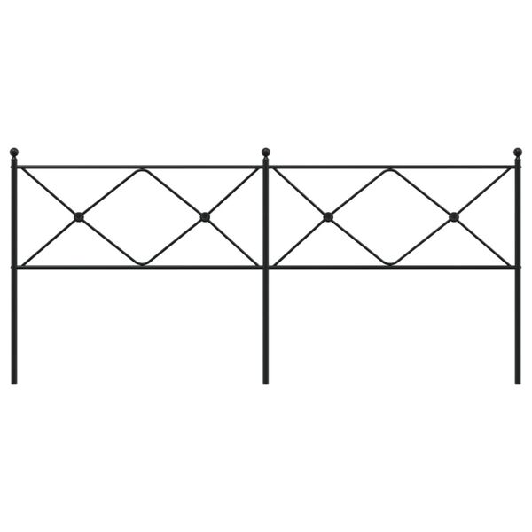 vidaXL Ersatz-Kopfteil Metall Schwarz 200 cm